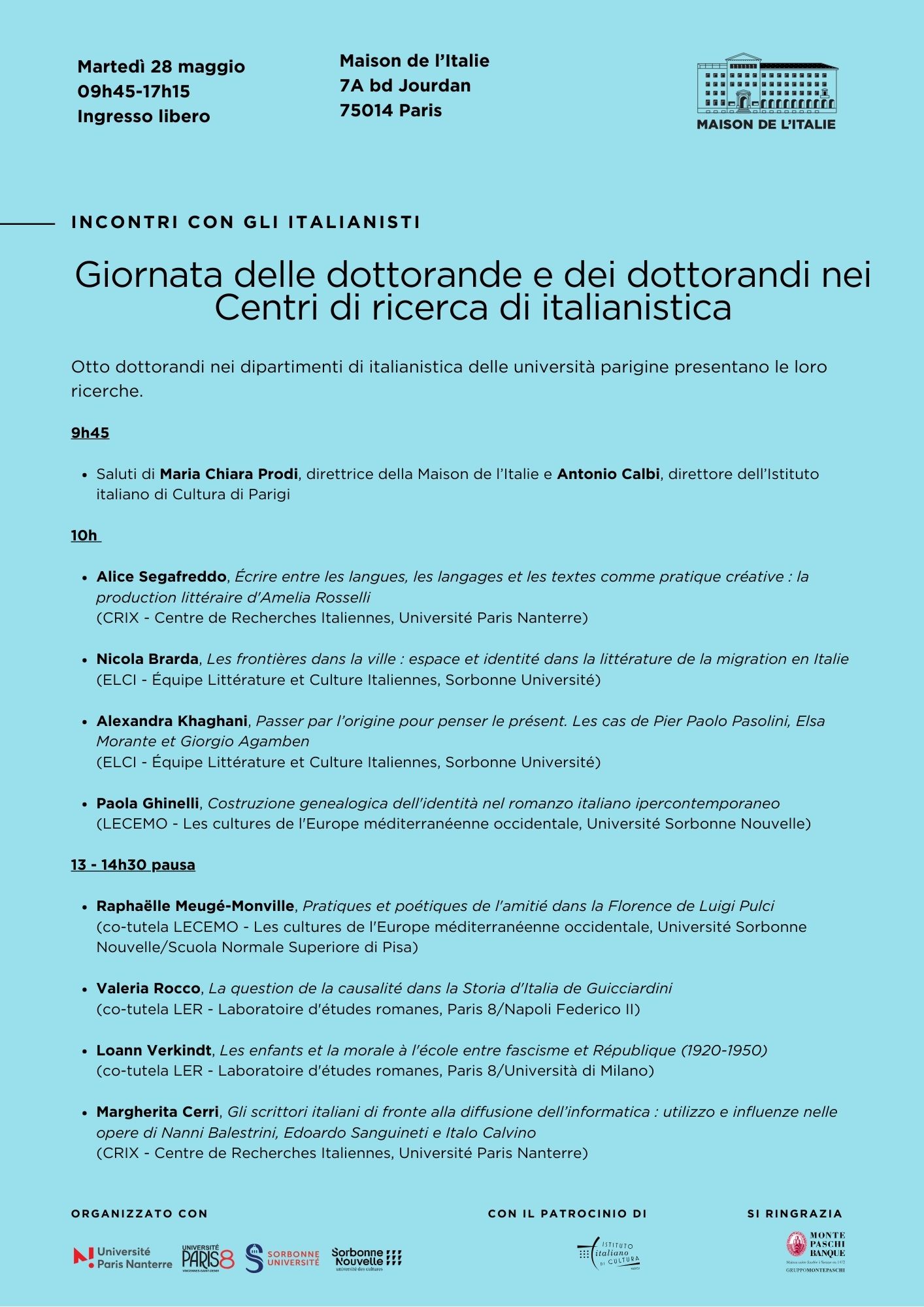 Journée des doctorantes et des doctorants