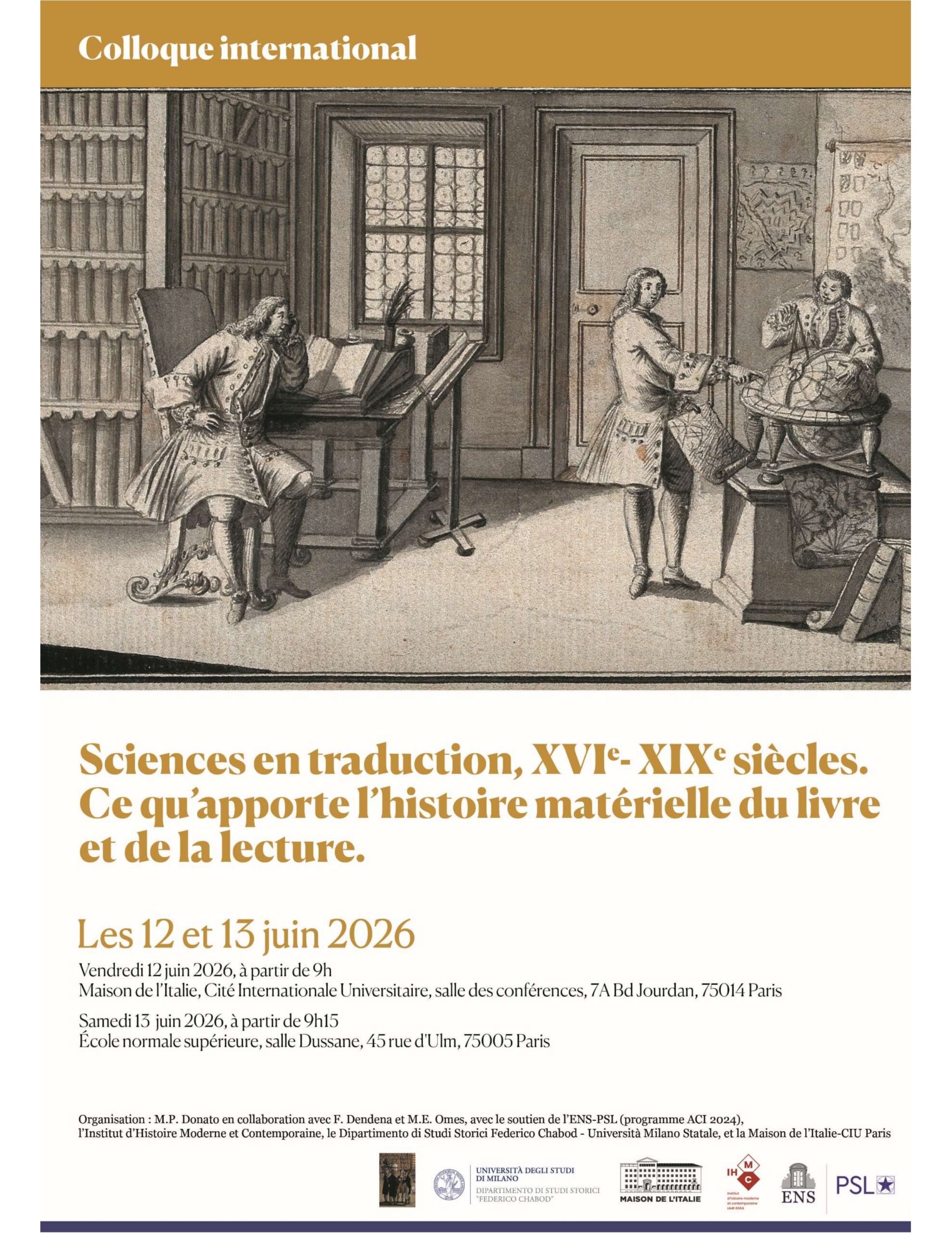Sciences en traduction, XVIe-XIXe siècles